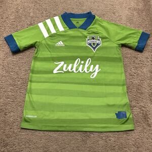 Adidas Seattle Sounders Jersey Youth Sz 9-10 S Green Zulily MLS Soccer Aeroready